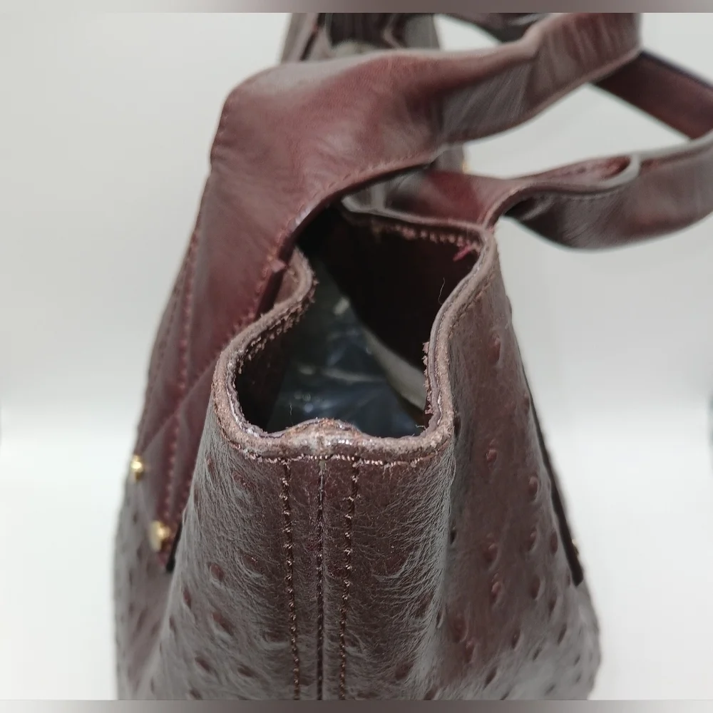 Diane von Furstenberg Leather Ostrich Embossed Addison Tote​​